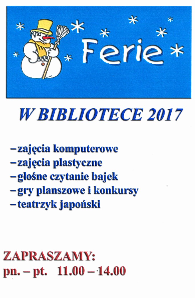 Ferie w Bibliotece Łoch&oacute;w